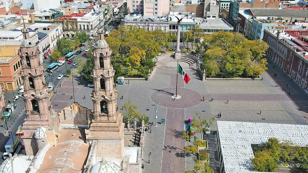 panoramica plaza de armas Aguascalientes